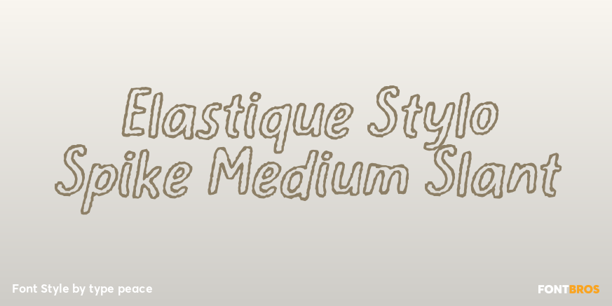 Elastique Stylo Spike Medium Slant Poster