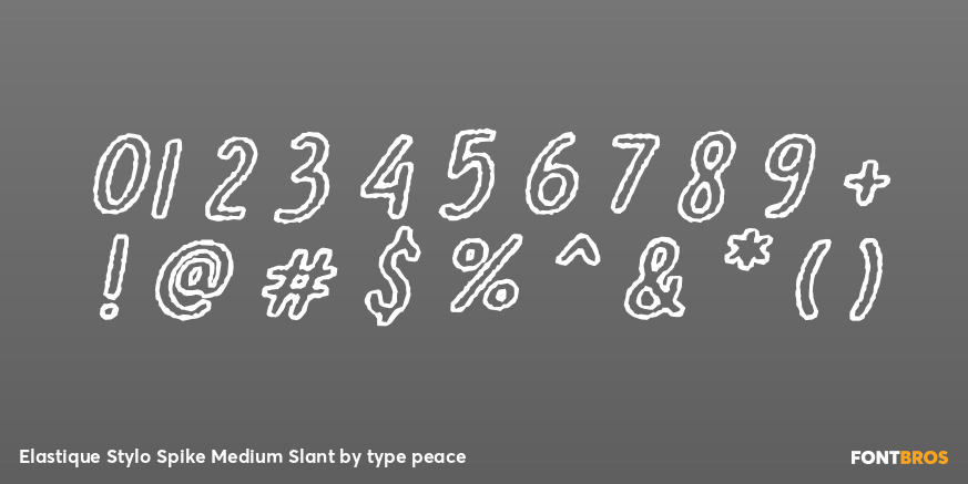 Elastique Stylo Spike Medium Slant Font Poster #1