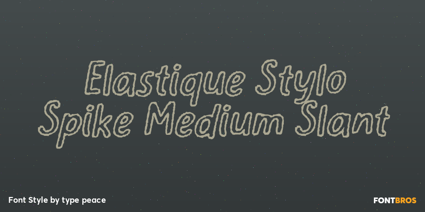 Elastique Stylo Spike Medium Slant Poster