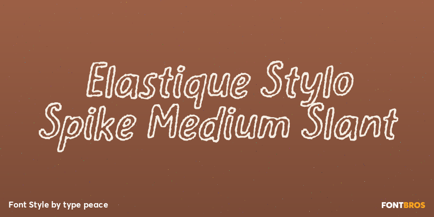 Elastique Stylo Spike Medium Slant Poster