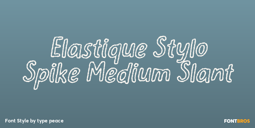 Elastique Stylo Spike Medium Slant Poster