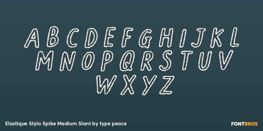 Elastique Stylo Spike Medium Slant Font Poster #2