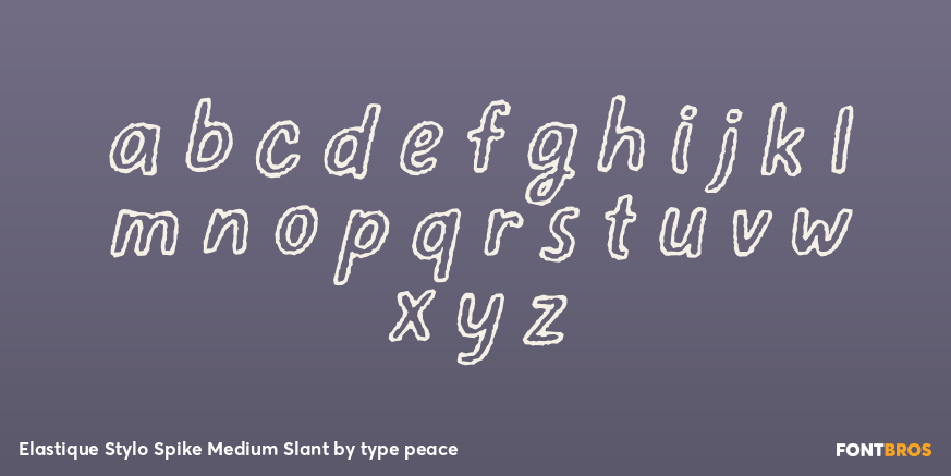 Elastique Stylo Spike Medium Slant Font Poster #3