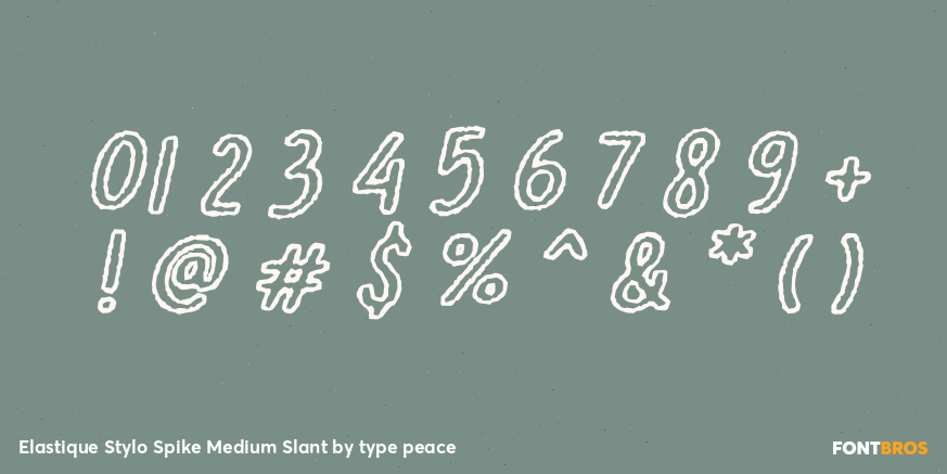 Elastique Stylo Spike Medium Slant Font Poster #4