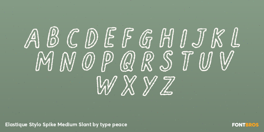 Elastique Stylo Spike Medium Slant Font Poster #1