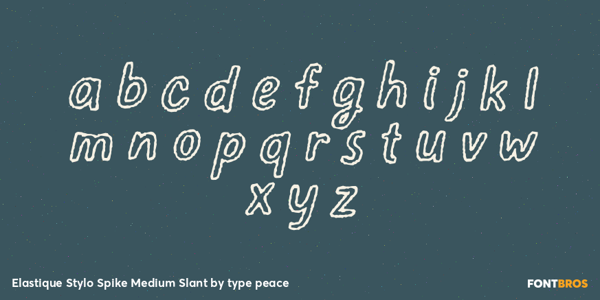 Elastique Stylo Spike Medium Slant Font Poster #1