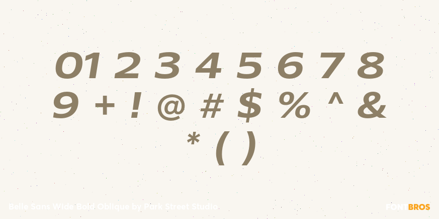 Belle Sans Wide Bold Oblique Font Poster #4