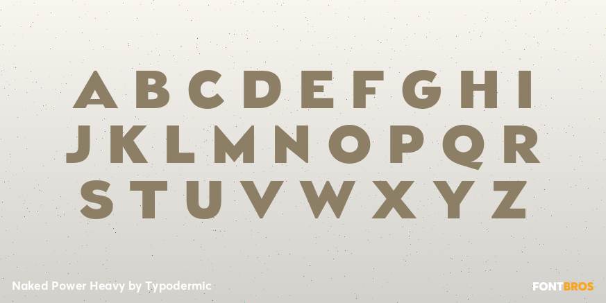Naked Power Heavy Font Poster #2