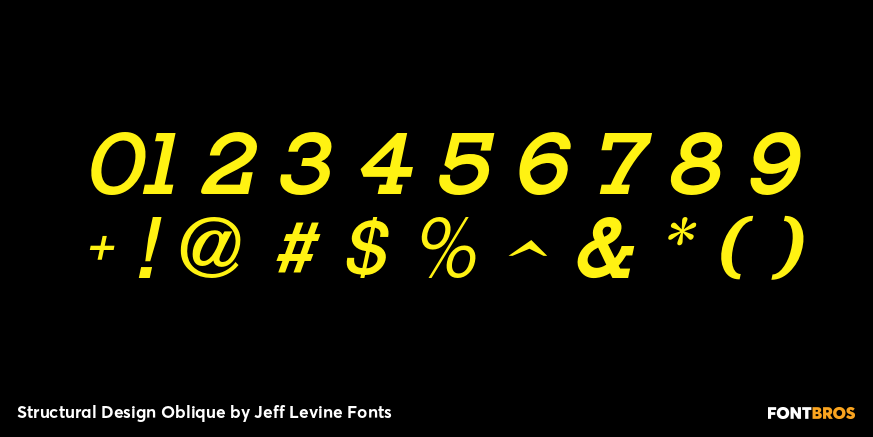 Structural Design Oblique Font Poster #4