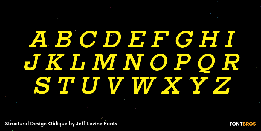 Structural Design Oblique Font Poster #2