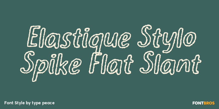 Elastique Stylo Spike Flat Slant Poster