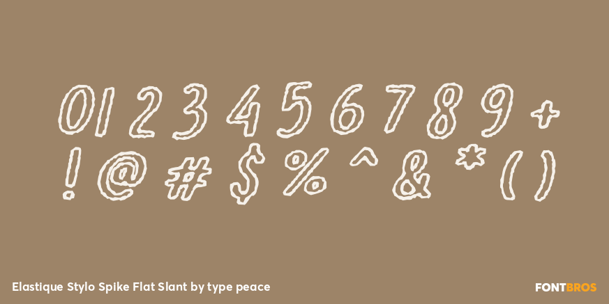 Elastique Stylo Spike Flat Slant Font Poster #1