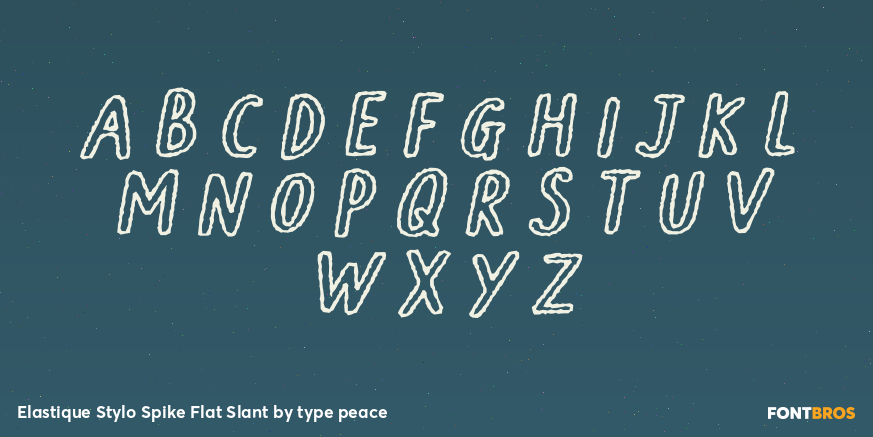Elastique Stylo Spike Flat Slant Font Poster #2