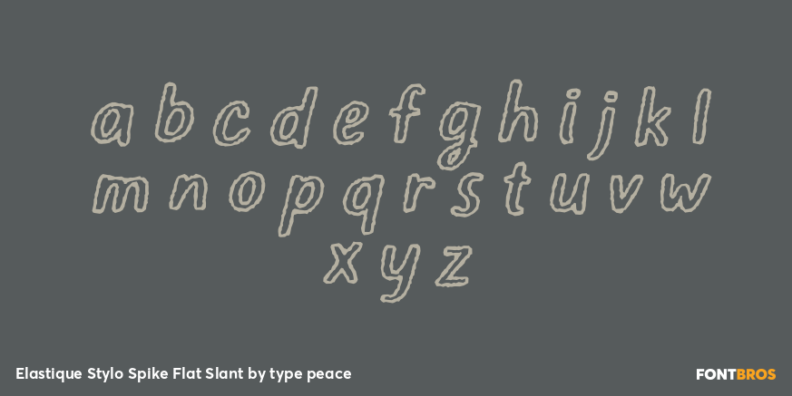 Elastique Stylo Spike Flat Slant Font Poster #3