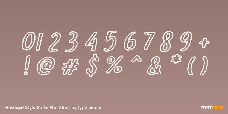 Elastique Stylo Spike Flat Slant Font Poster #4
