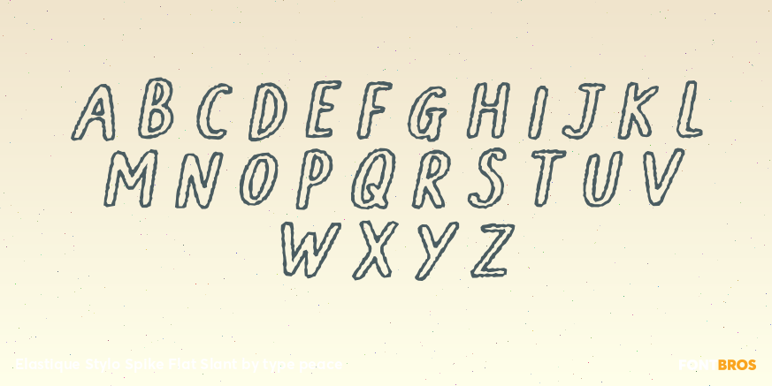 Elastique Stylo Spike Flat Slant Font Poster #1