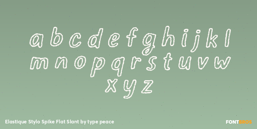 Elastique Stylo Spike Flat Slant Font Poster #1
