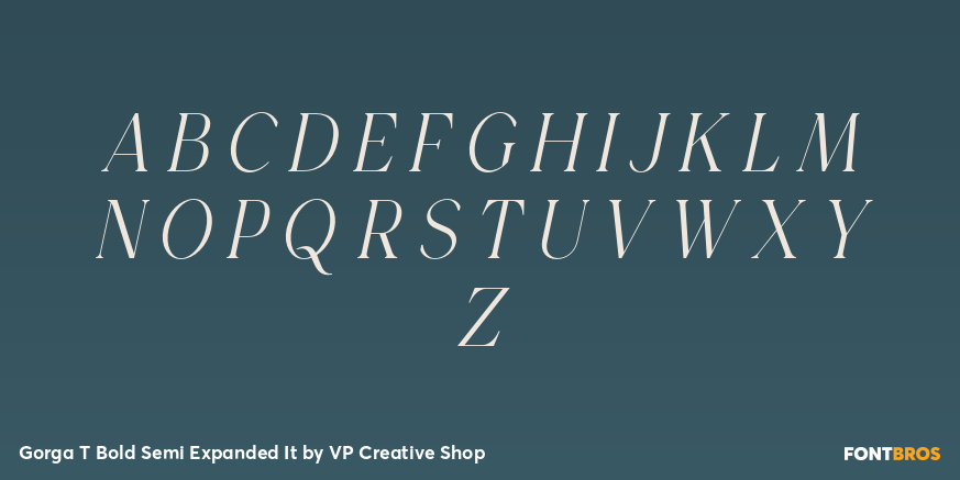 Gorga T Bold Semi Expanded It Font Poster #2