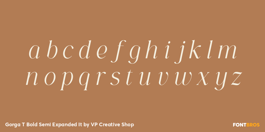 Gorga T Bold Semi Expanded It Font Poster #3