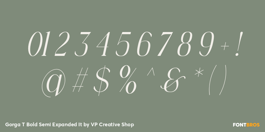 Gorga T Bold Semi Expanded It Font Poster #4