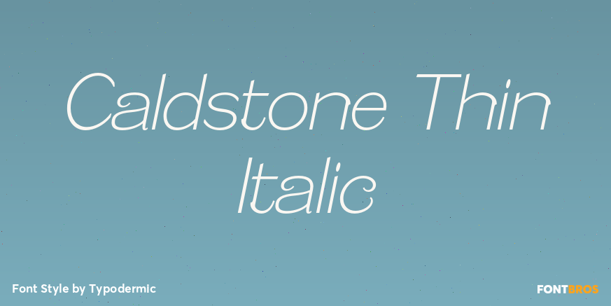Caldstone Thin Italic Poster