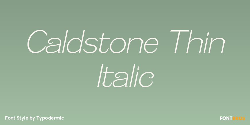 Caldstone Thin Italic Poster