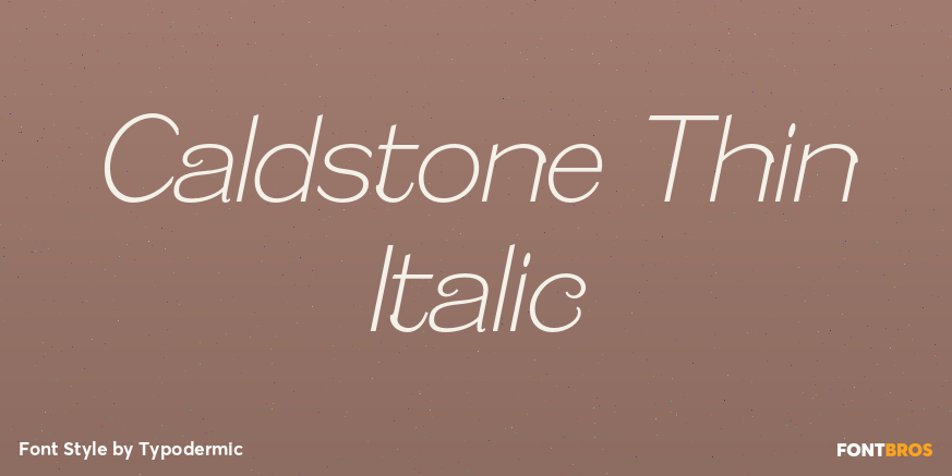 Caldstone Thin Italic Poster