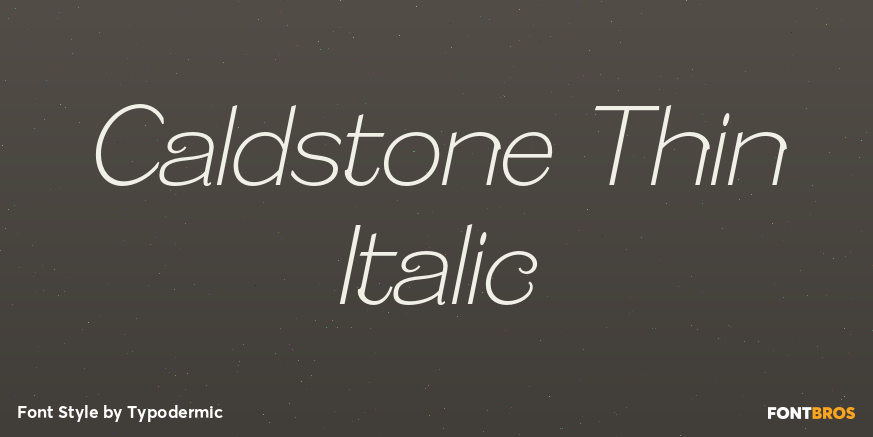 Caldstone Thin Italic Poster