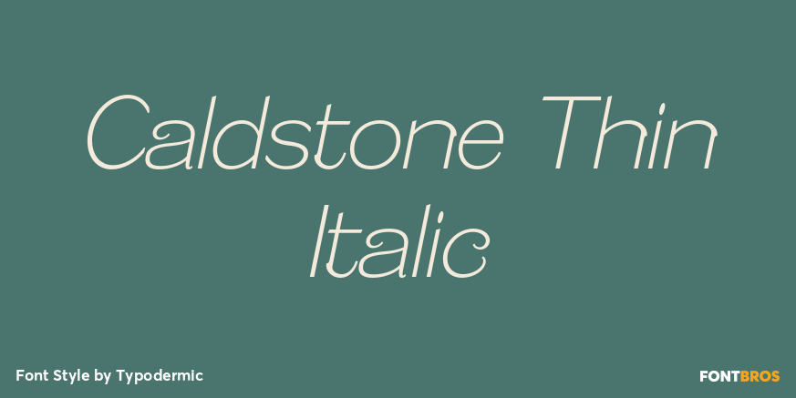 Caldstone Thin Italic Poster