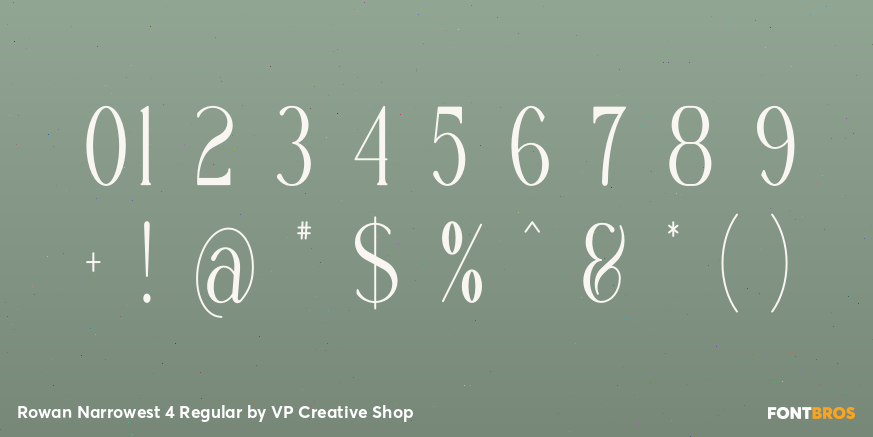 Rowan Narrowest 4 Regular Font Poster #4
