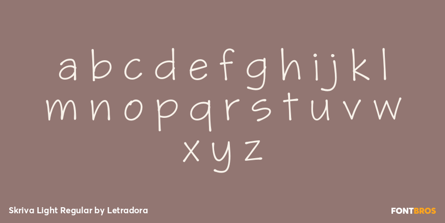 Skriva Light Regular Font Poster #3