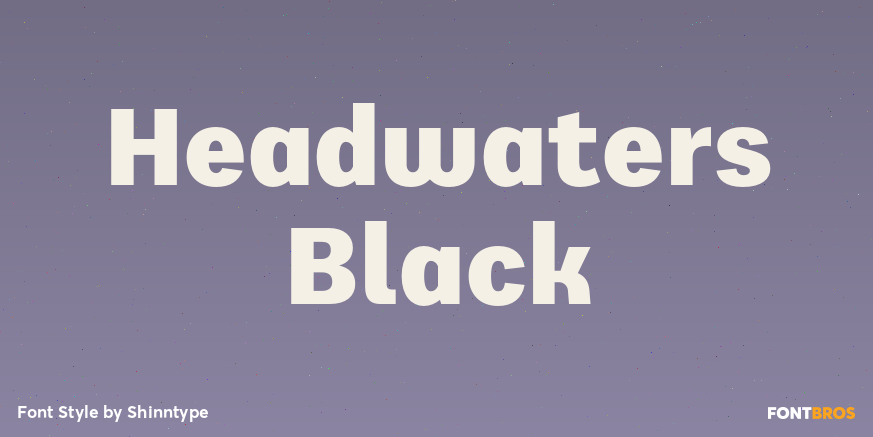 Headwaters Black Font Poster #1