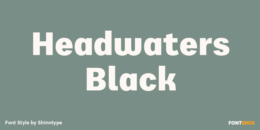Headwaters Black Font Poster #1