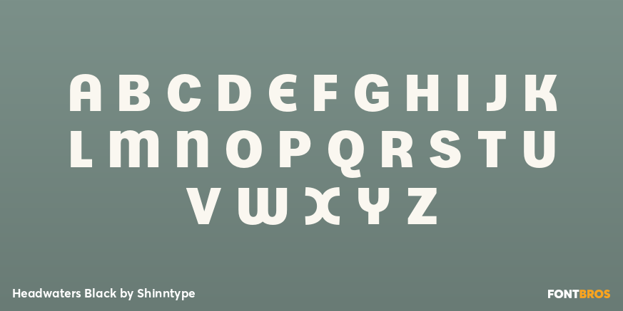 Headwaters Black Font Poster #1