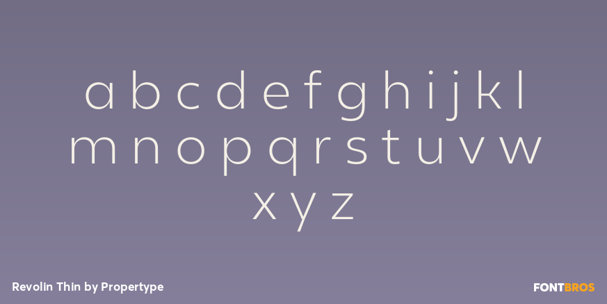 Revolin Thin Font Poster #3