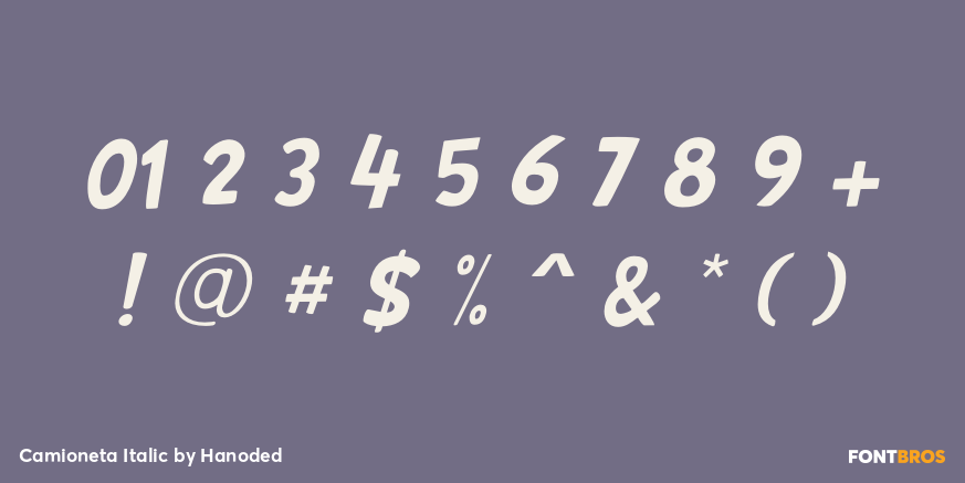 Camioneta Italic Font Poster #4