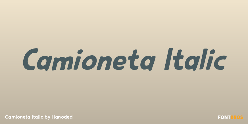 Camioneta Italic Font Poster #1
