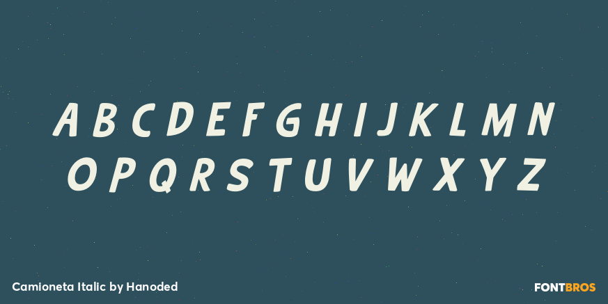 Camioneta Italic Font Poster #2