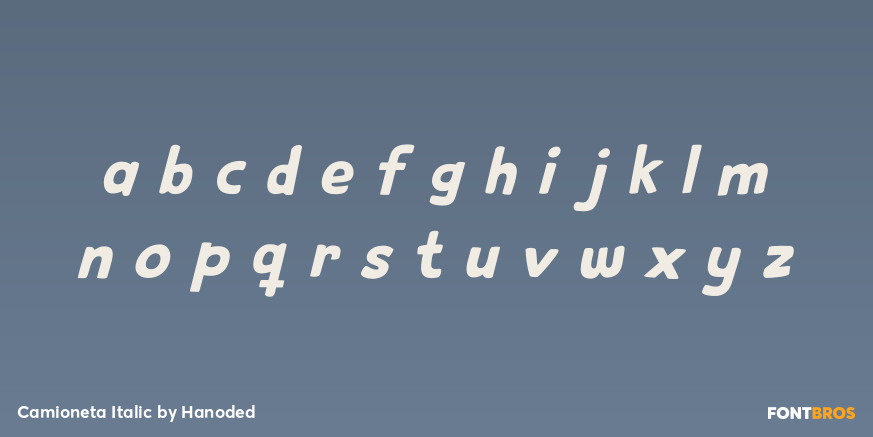 Camioneta Italic Font Poster #3