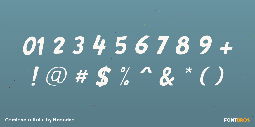 Camioneta Italic Font Poster #4