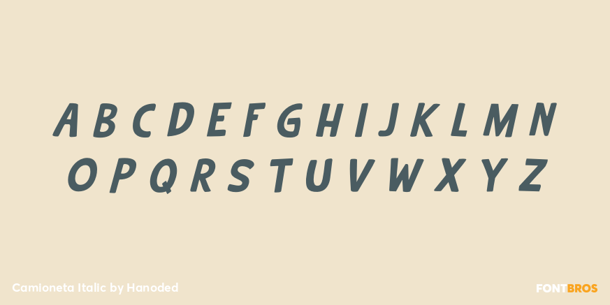 Camioneta Italic Font Poster #2