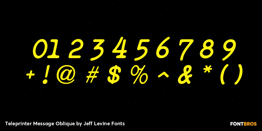 Teleprinter Message Oblique Font Poster #4