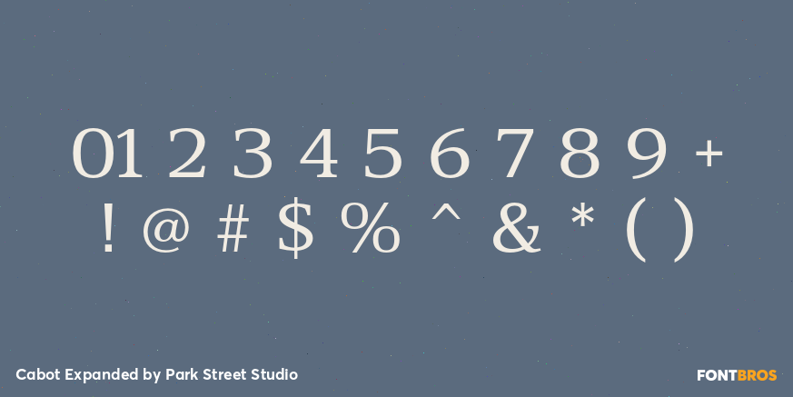 Cabot Expanded Font Poster #4