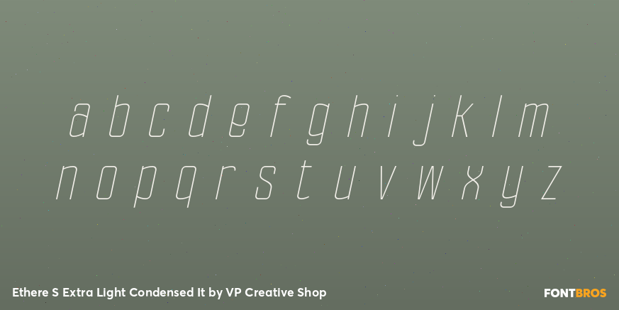 Ethere S Extra Light Condensed It Font Poster #3