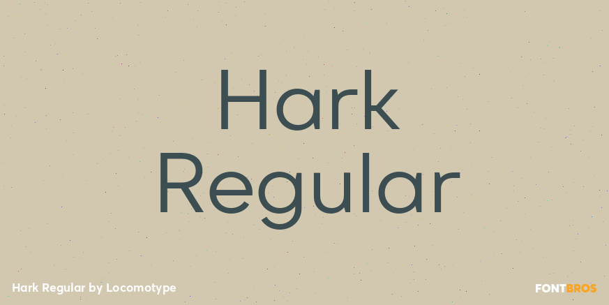 Hark Regular Font Poster