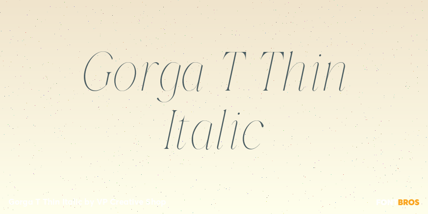 Gorga T Thin Italic Poster