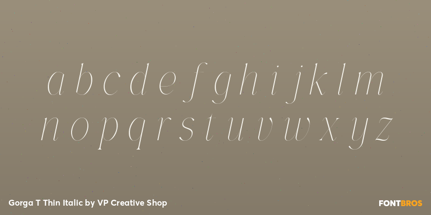 Gorga T Thin Italic Font Poster #3
