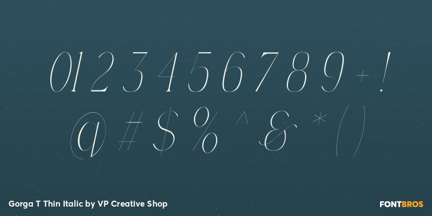 Gorga T Thin Italic Font Poster #4