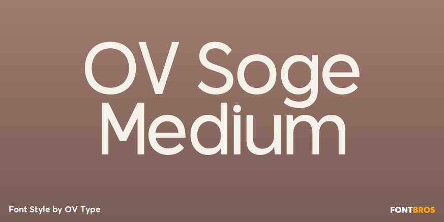 OV Soge Medium Font Poster