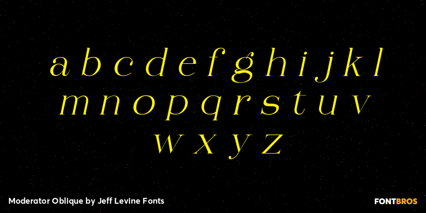 Moderator Oblique Font Poster #3
